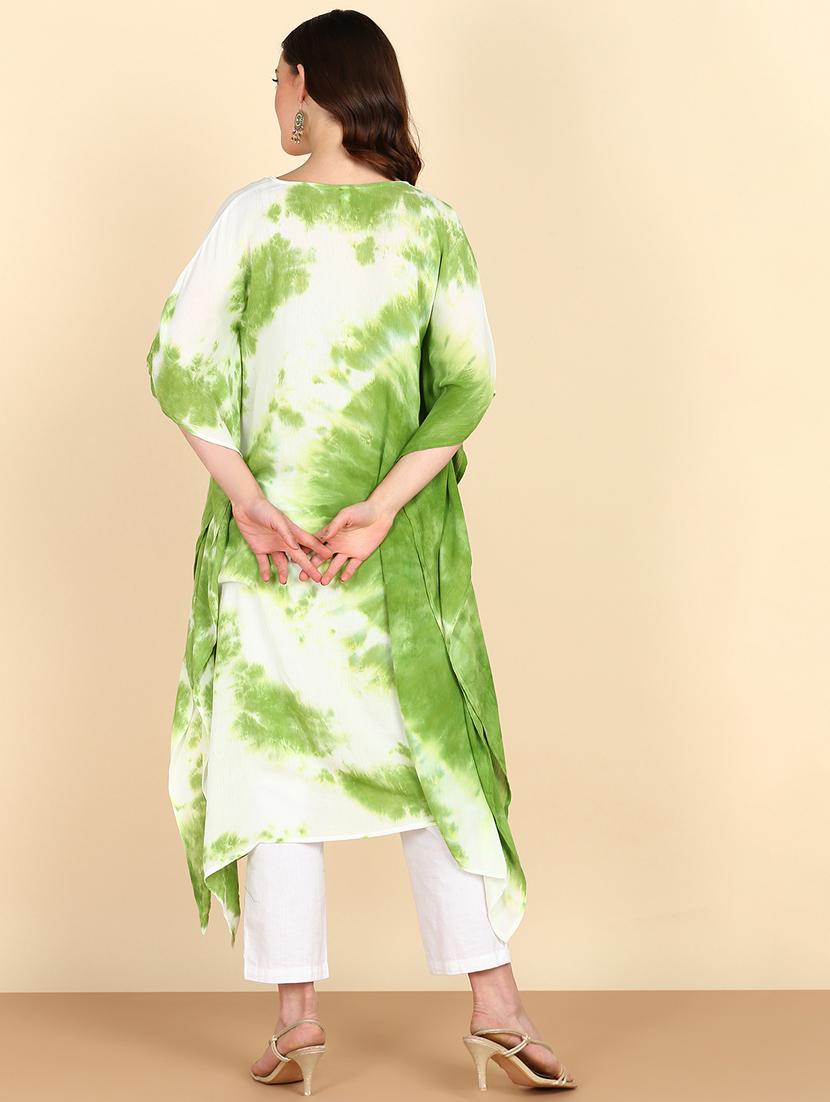 women tie & dye relaxed fit kaftan tunic - 20906631 - Standard Image - 3