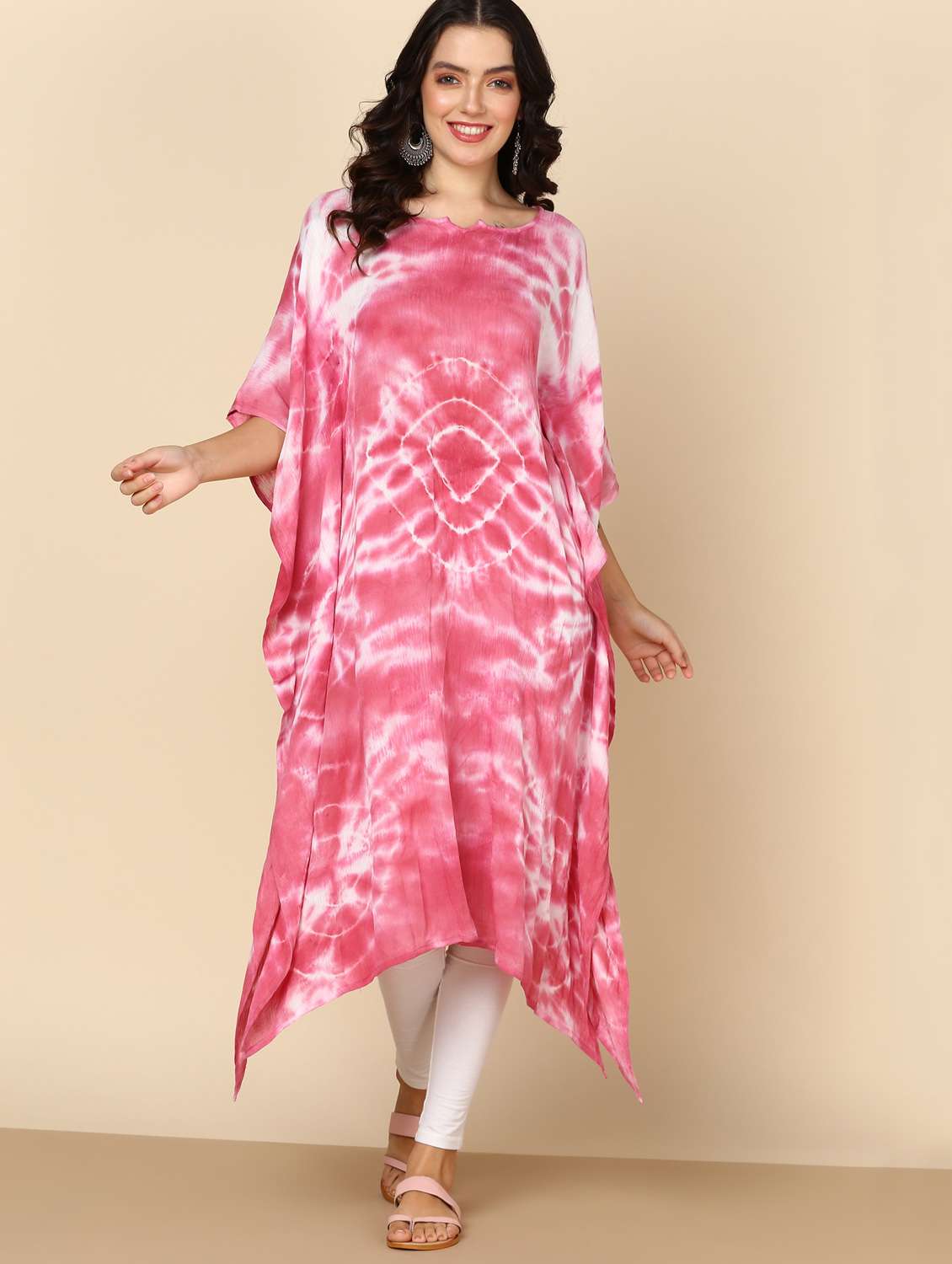 women tie & dye relaxed fit kaftan tunic - 20906633 - Zoom Image - 0