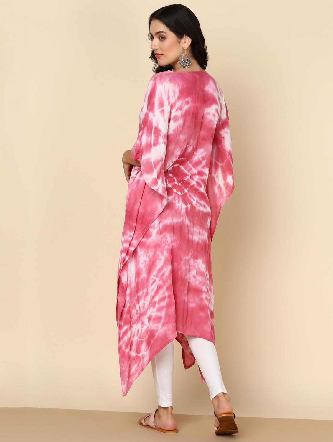 women tie & dye relaxed fit kaftan tunic - 20906633 - Standard Image - 3