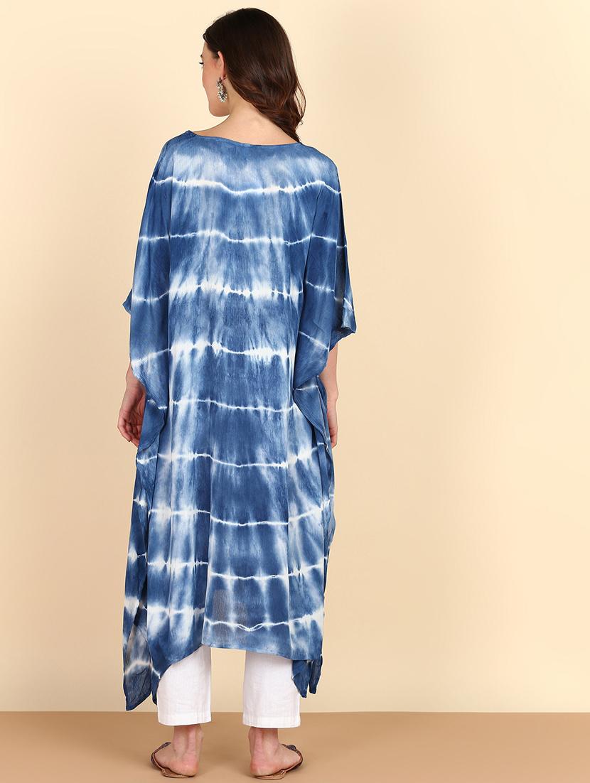 women tie & dye relaxed fit kaftan tunic - 20906636 - Standard Image - 3