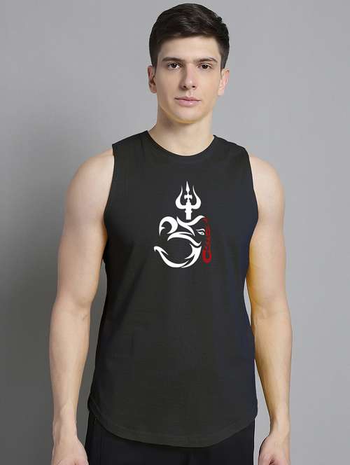 dral blue cotton vest - 20906802 - Standard Image - 0