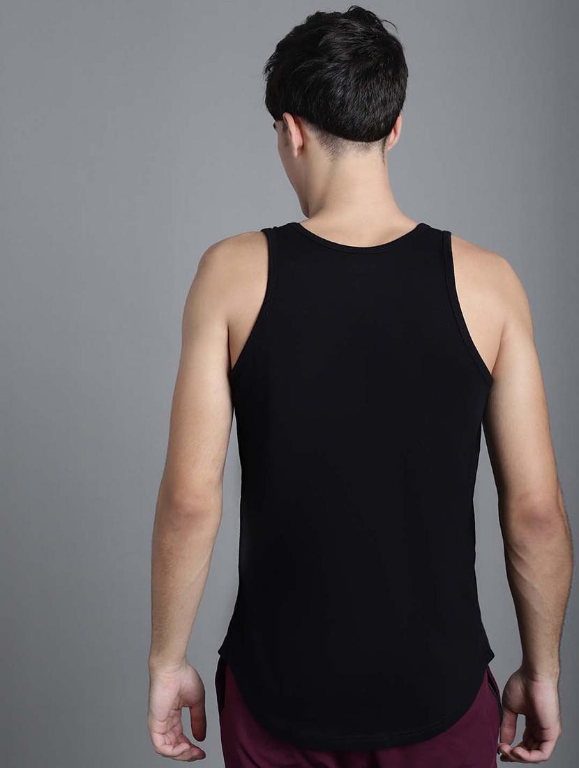 black cotton vest - 20906807 - Standard Image - 3