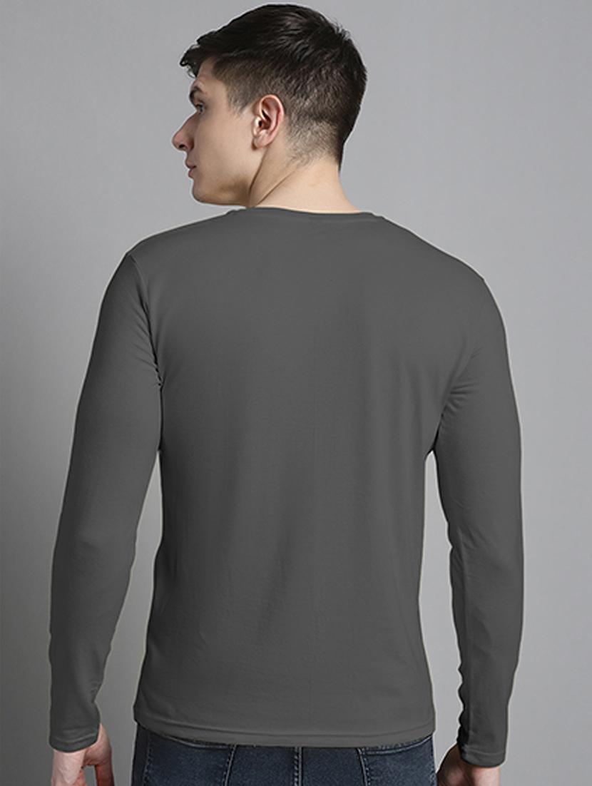 men chest print v-neck t-shirt - 20906827 - Standard Image - 3