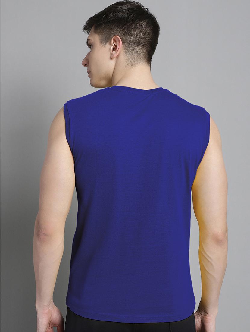 blue cotton chest print tshirt - 20906836 - Standard Image - 3