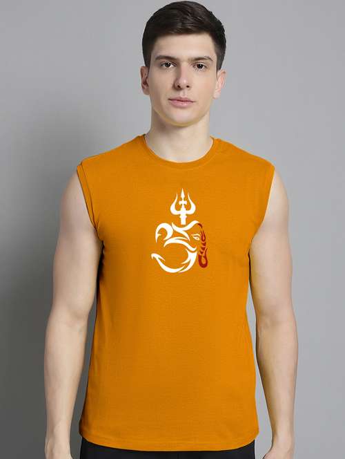 men cotton chest print t-shirt - 20906839 -  Standard Image - 0
