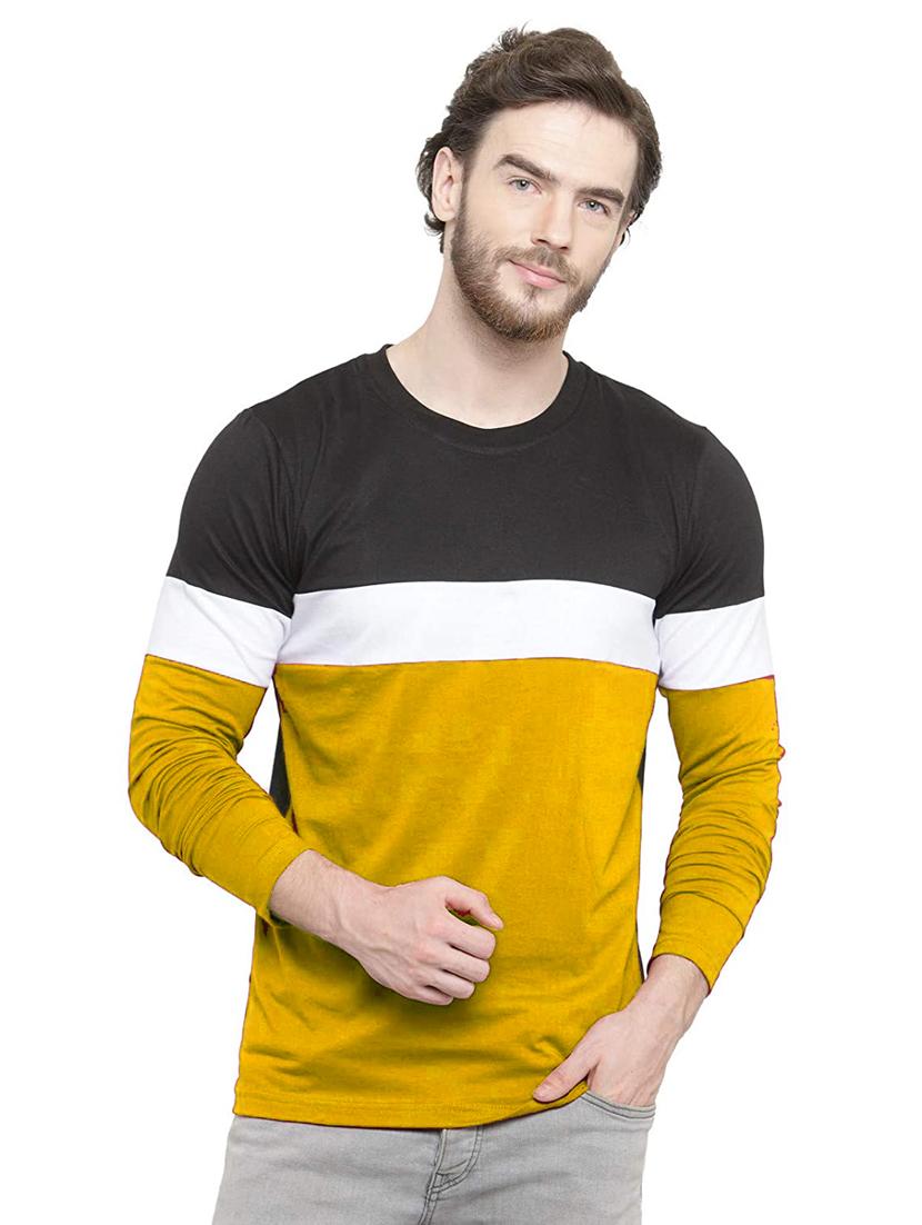 men round neck color block t-shirt - 20910170 - Zoom Image - 0