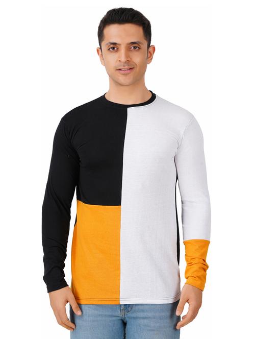 men round neck color block t-shirt - 20910247 -  Standard Image - 0