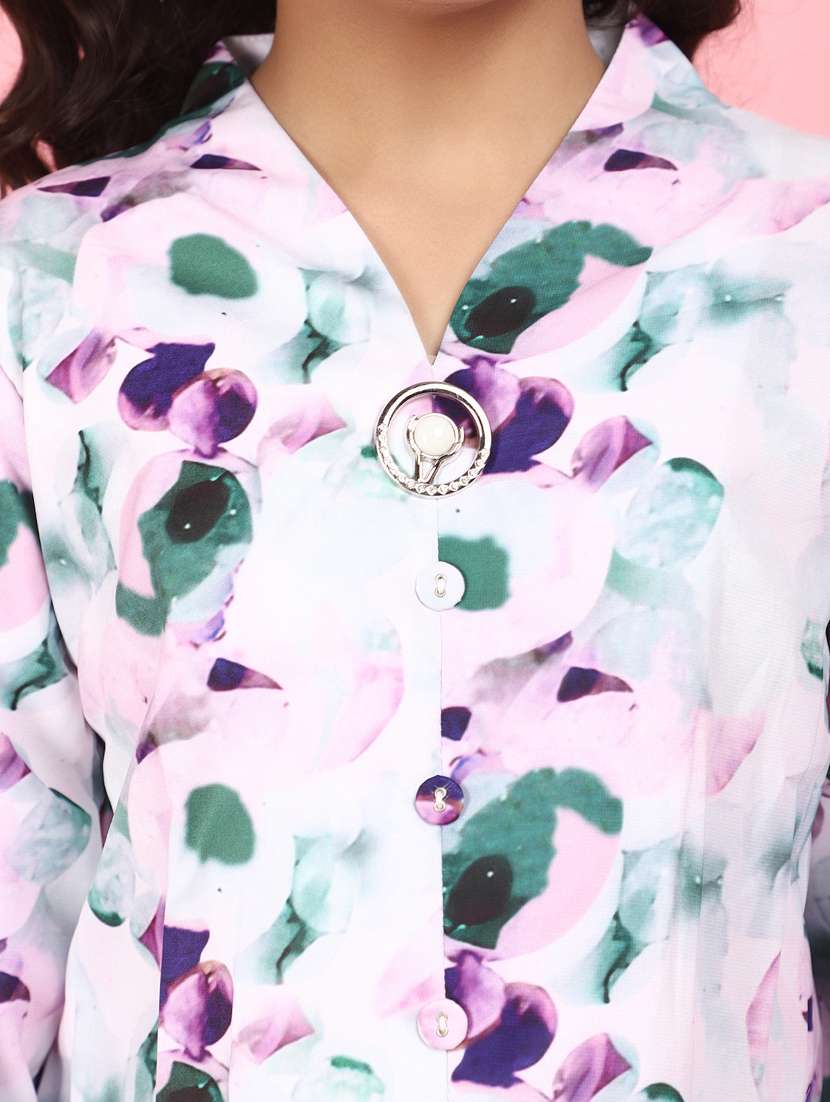 white printed cotton top - 20911694 -  Standard Image - 5