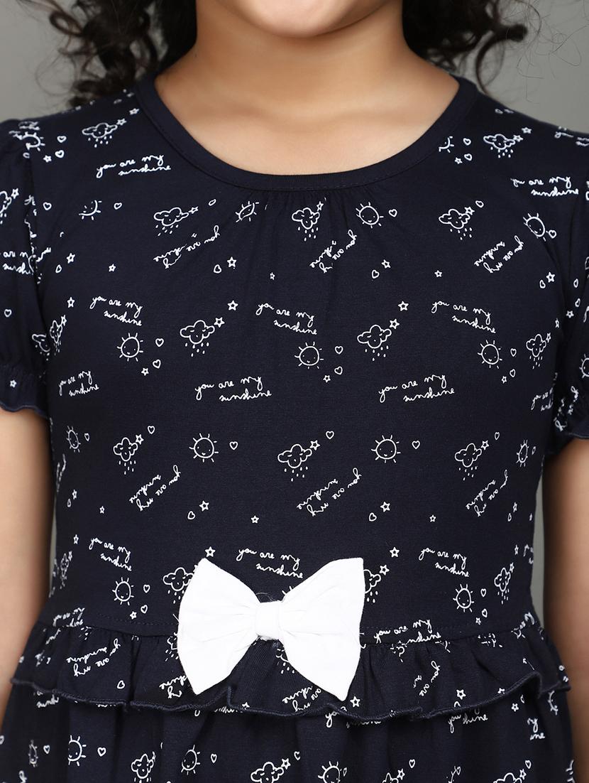 girls round neck printed frock - 20911696 - Standard Image - 5