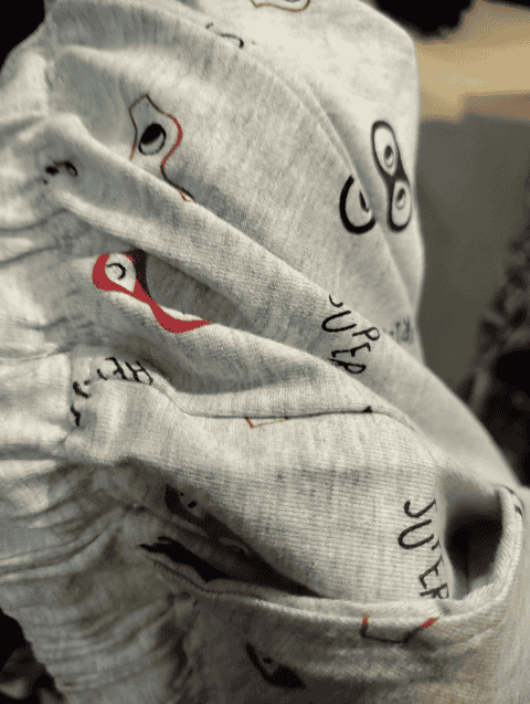 grey melange cotton single jersey shorts & three fourth - 20911736 -  Zoom Image - 0
