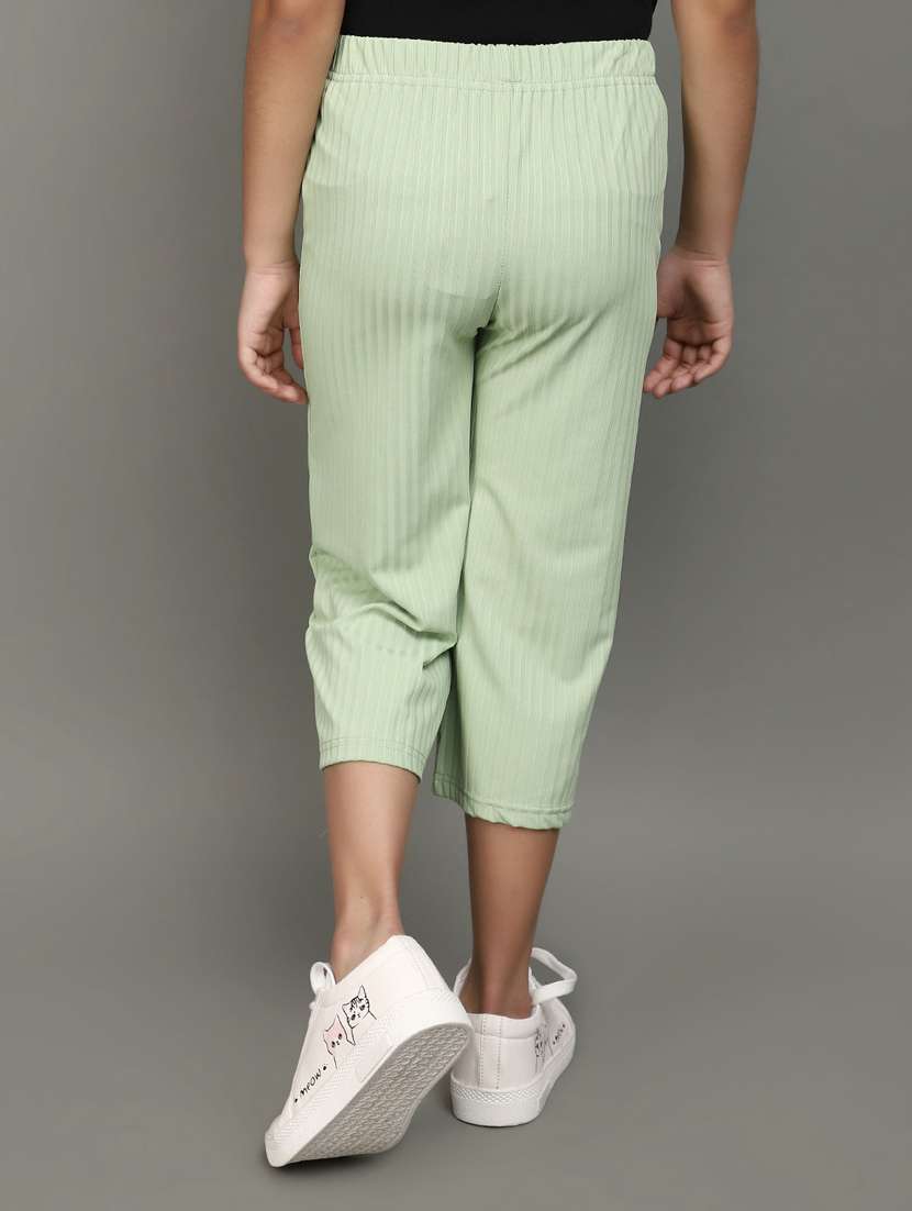 Green Acrylic Blend Harem Trouser - 20911780 -  Standard Image - 3