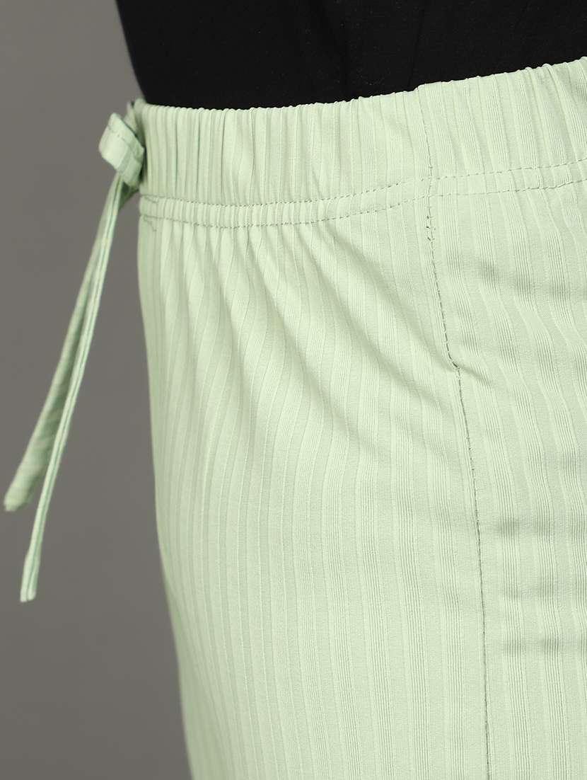 Green Acrylic Blend Harem Trouser - 20911780 -  Standard Image - 5