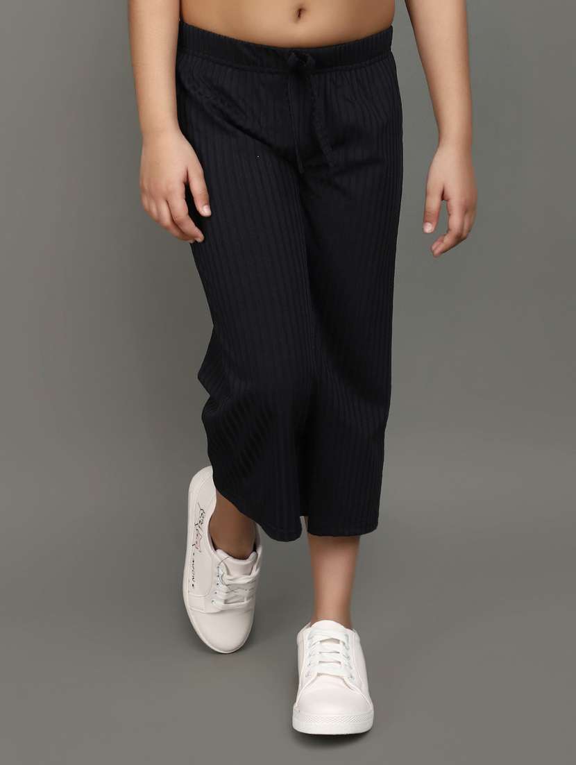 black acrylic blend harem trouser