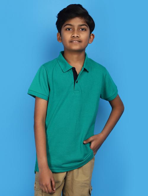 green cotton solid t-shirt - 20911816 - Standard Image - 0