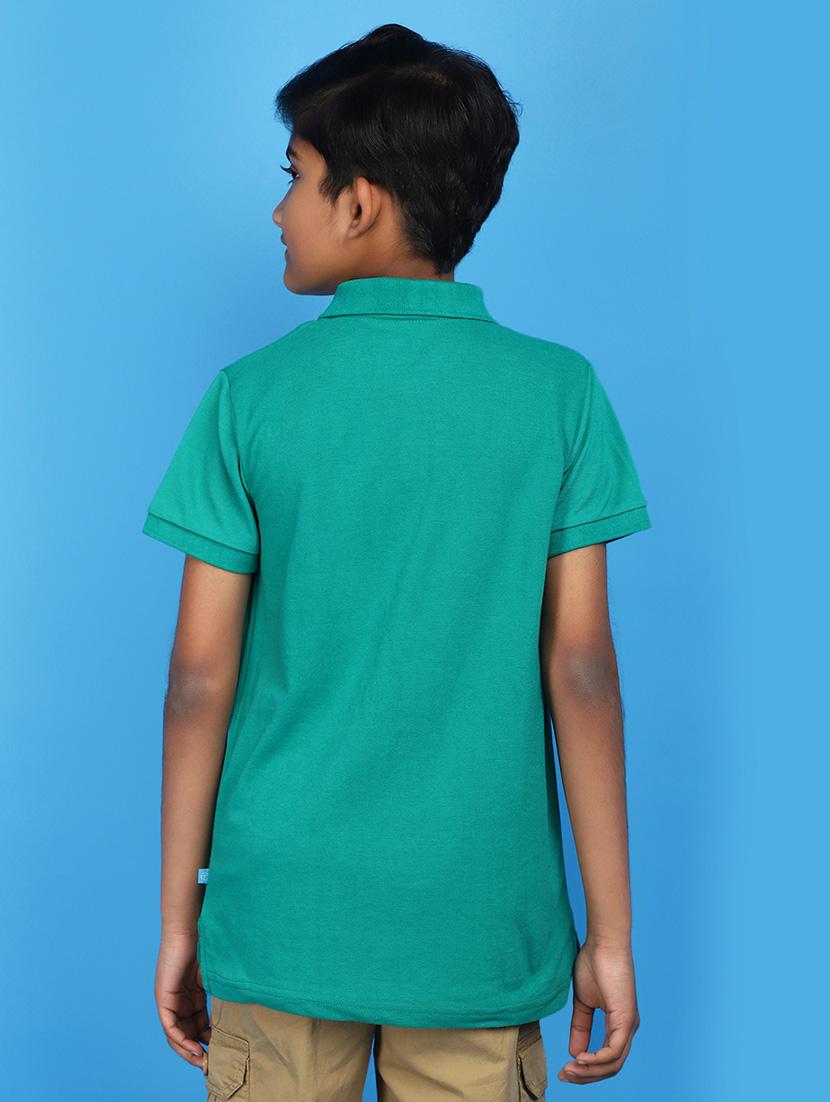 green cotton solid t-shirt - 20911816 - Standard Image - 3