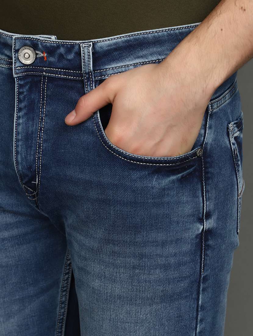 men mid rise washed denim jeans - 20911928 -  Standard Image - 3