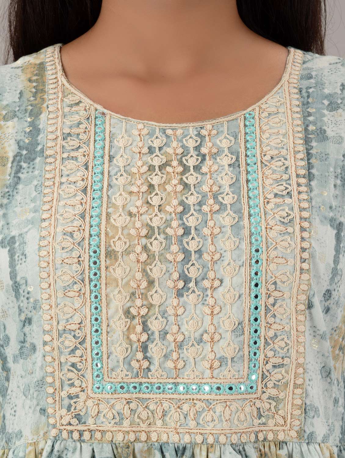 women ai aqua round neck kurta pant set with dupatta - 20912150 -  Standard Image - 5