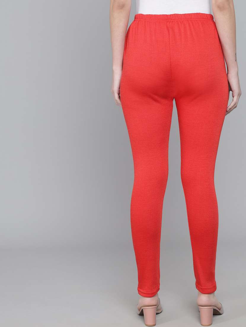 women high rise solid woolen legging - 20912168 -  Standard Image - 3