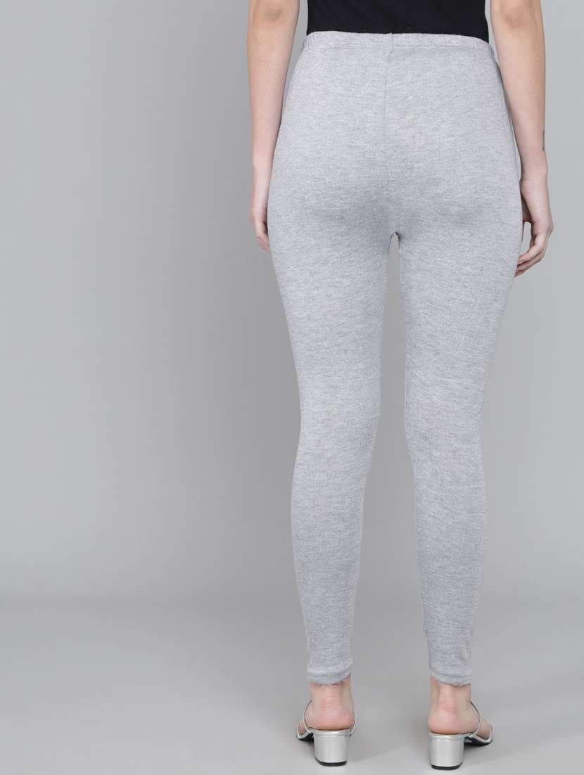 women high rise solid woolen legging - 20912170 -  Standard Image - 3