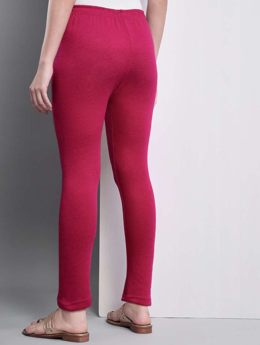 women high rise solid woolen legging - 20912180 -  Standard Image - 3