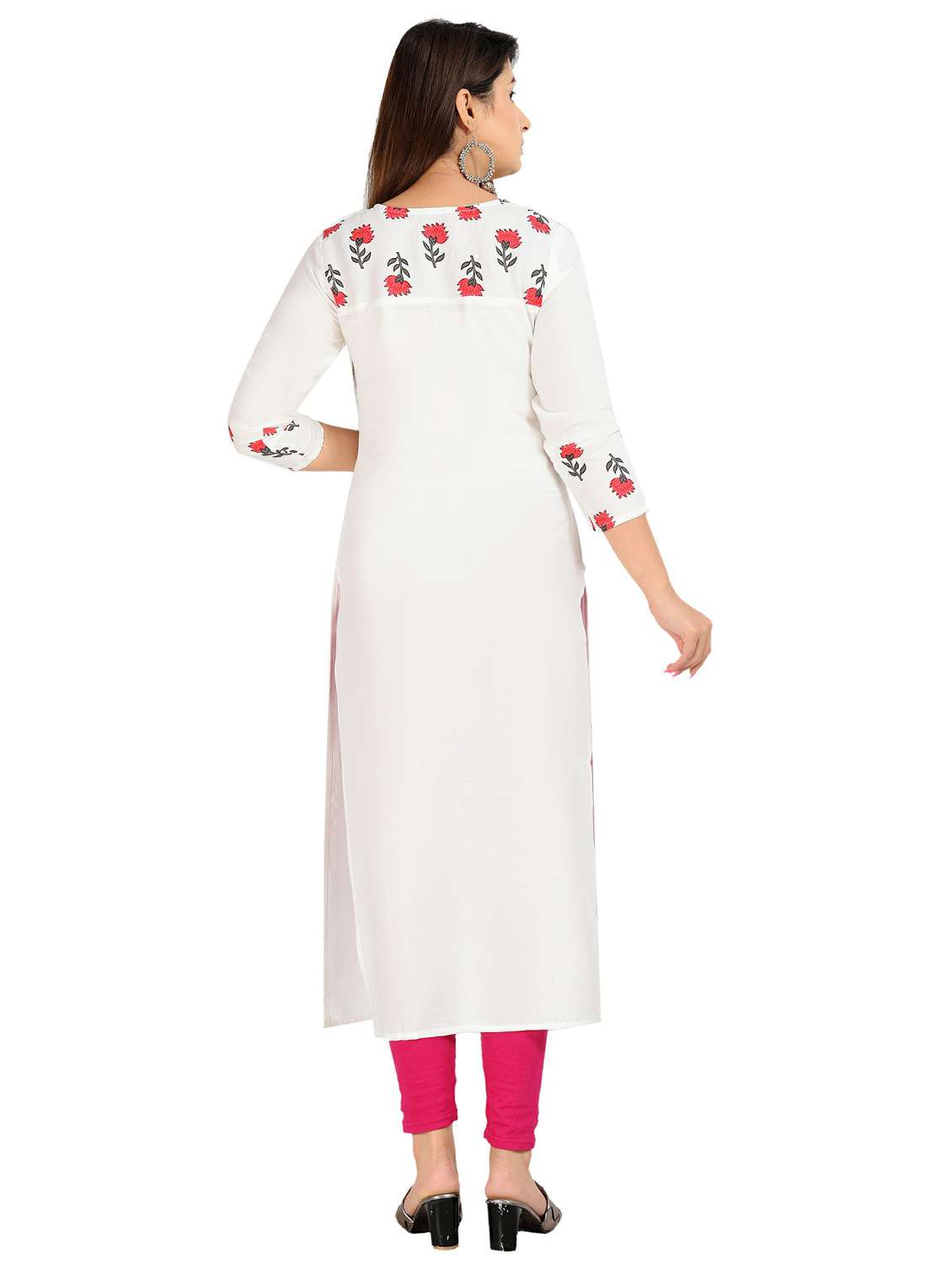 women's floral printed straight kurta - 20912193 -  Standard Image - 3