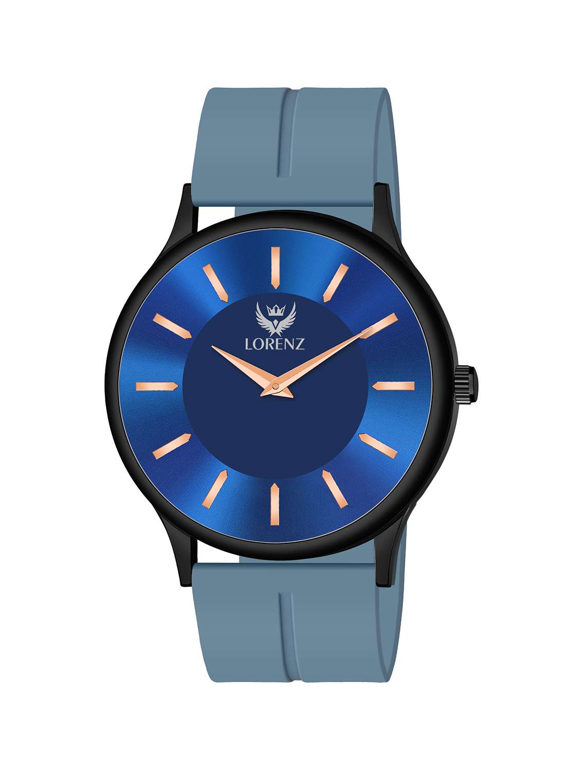 lorenz slim case analog watch with black magnetic lock strap | watch for men | mk-4077r