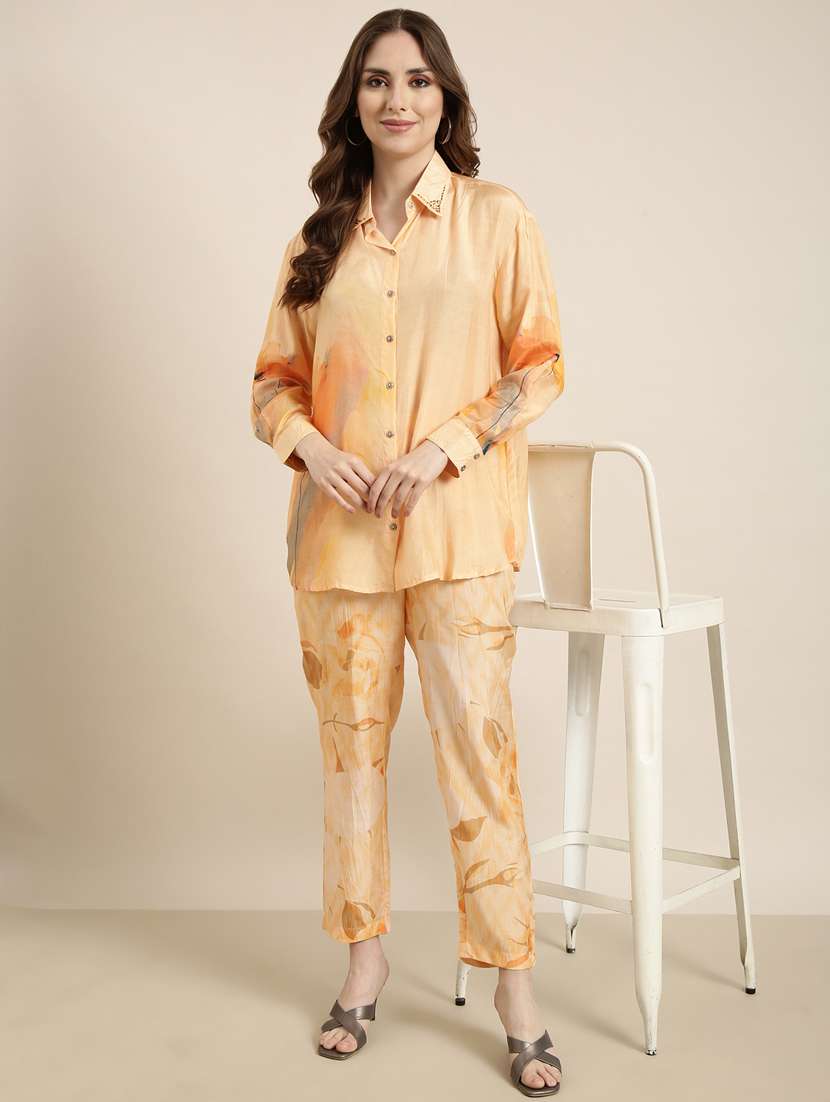 women printed shirt and trouser co-ord set - 20912327 -  Standard Image - 3