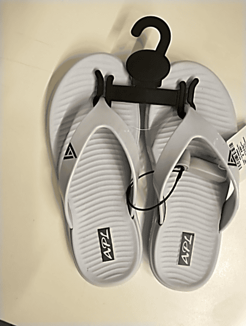 ice blue synthetic flip flops - 20912425 - Standard Image - 0
