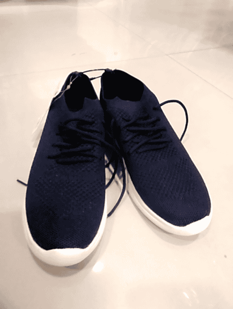 navy blue textile sports shoes - 20912471 - Standard Image - 0