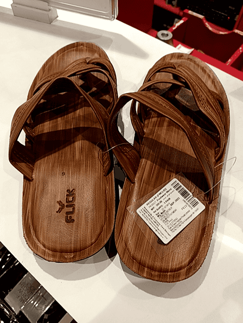 tan pu (polyurethane) flip flops - 20912655 - Zoom Image - 0