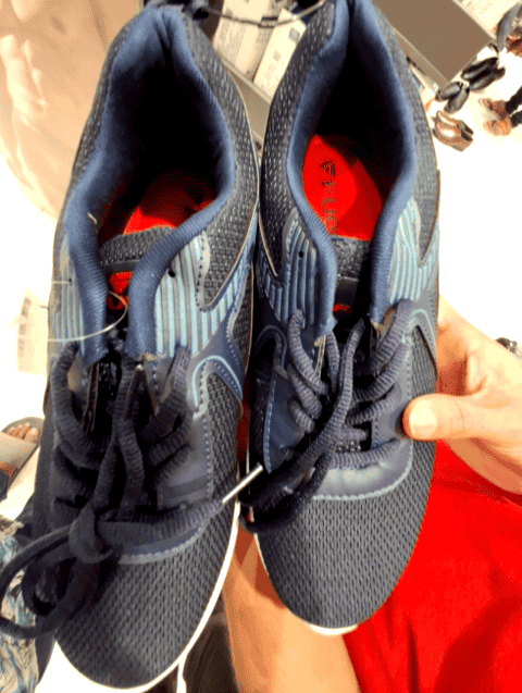 navy blue mesh sports shoes - 20912736 - Standard Image - 0