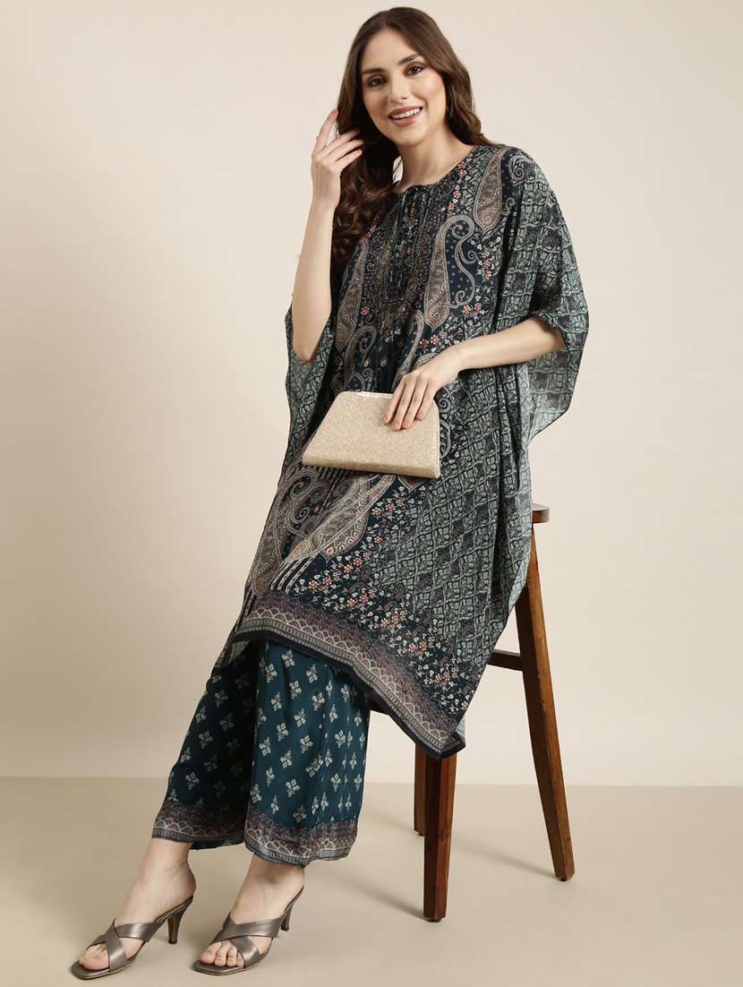 women paisley printed kaftan palazzo co-ords set - 20913396 - Standard Image - 3