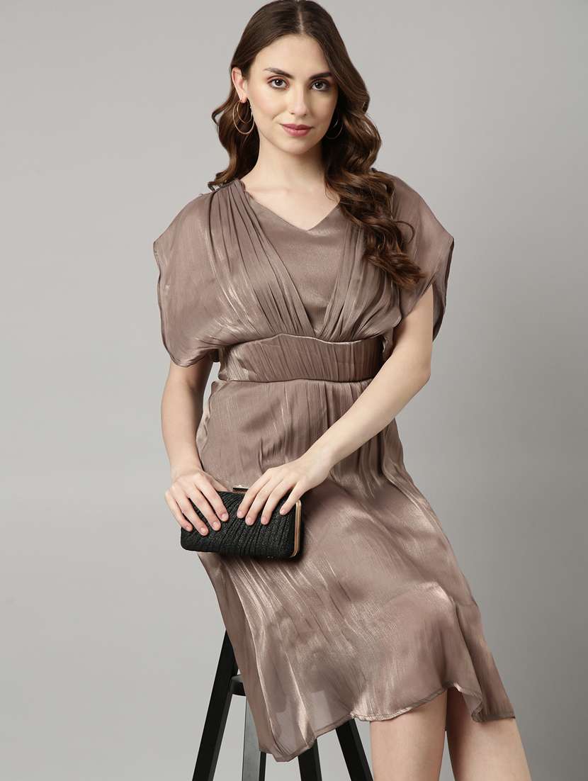 women solid batwing a-line dress - 20915745 -  Standard Image - 3