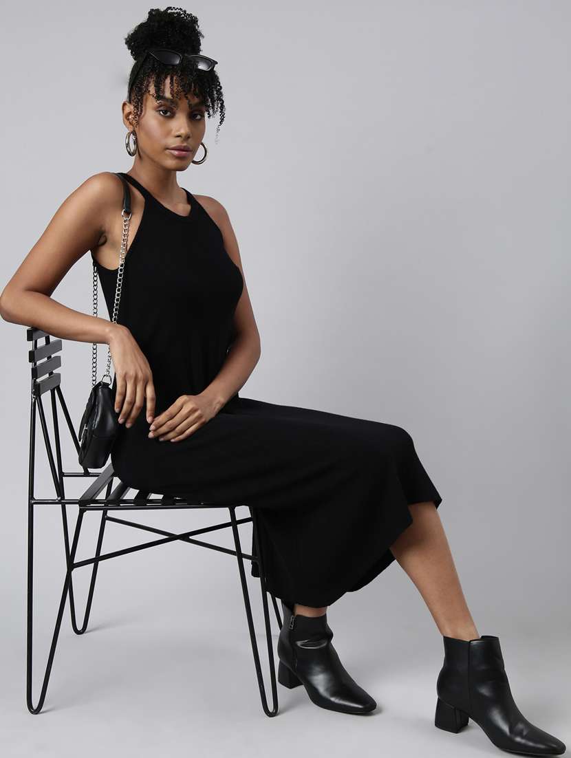 women solid sleeveless a-line dress - 20915747 -  Standard Image - 3