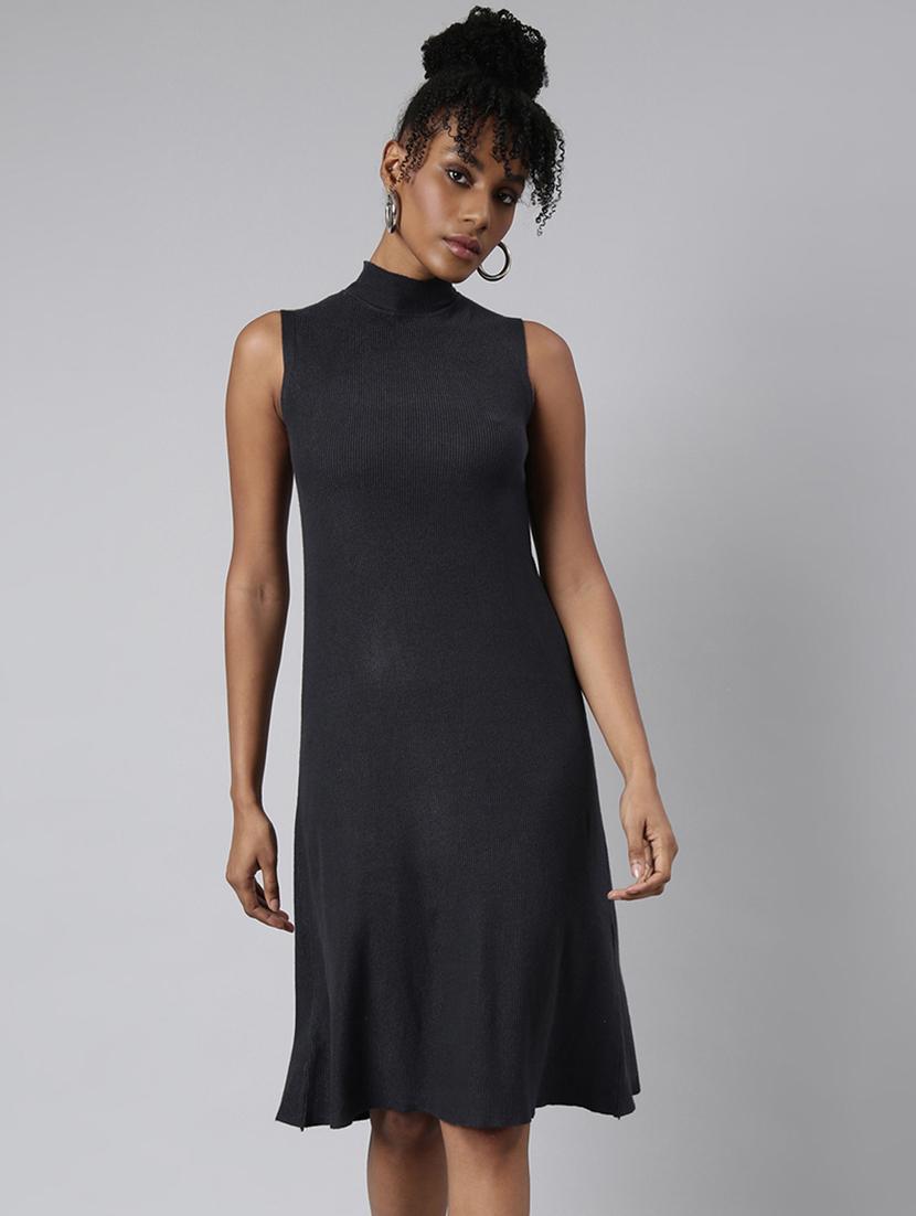 women grey solid a-line dress - 20915751 - Zoom Image - 0