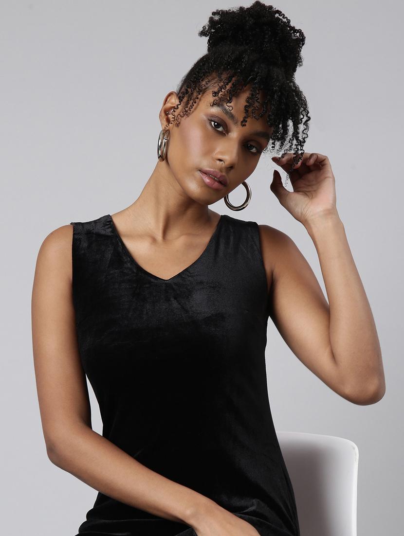 women solid sleeveless sheath dress - 20915757 - Standard Image - 5