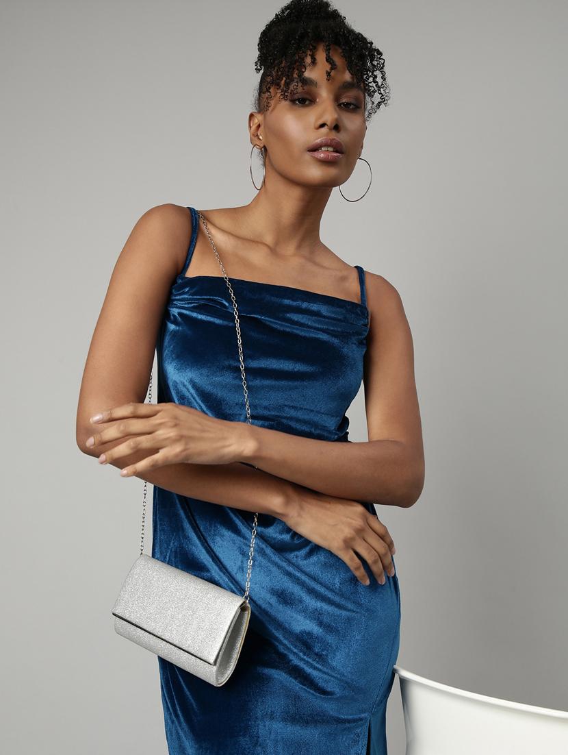 women solid shoulder strap shift dress - 20915788 - Standard Image - 5