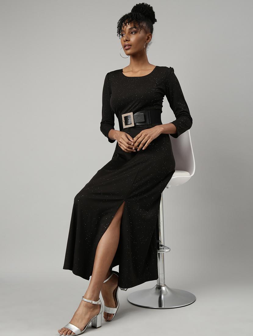 women black self-designed a-line dress - 20915791 - Standard Image - 3