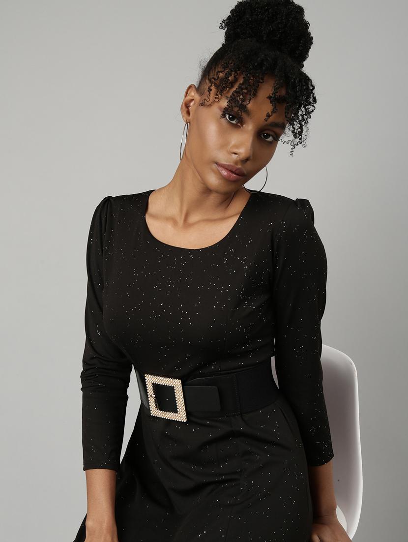 women black self-designed a-line dress - 20915791 - Standard Image - 5