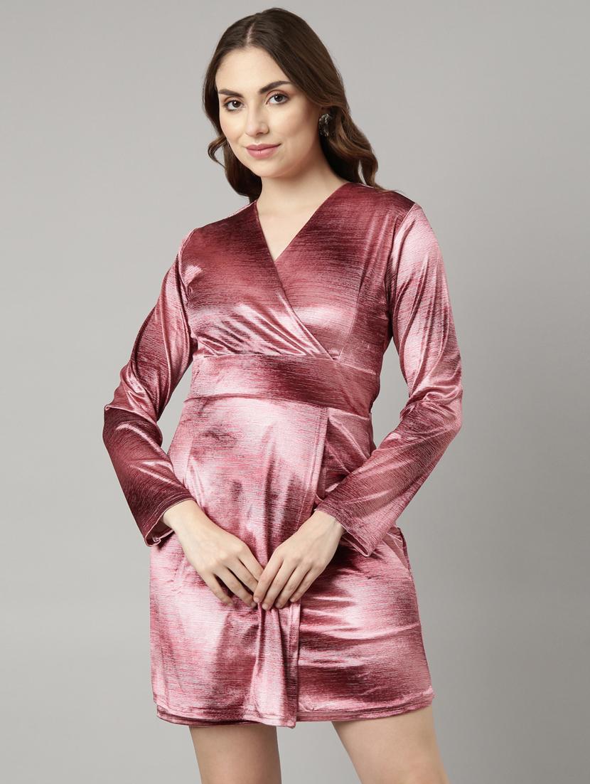 women peach solid bodycon dress - 20915830 - Zoom Image - 0