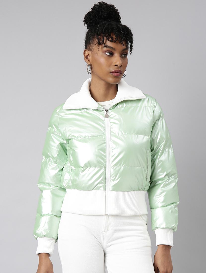 women solid long sleeve quilted jacket  - 20917074 -  Zoom Image - 0