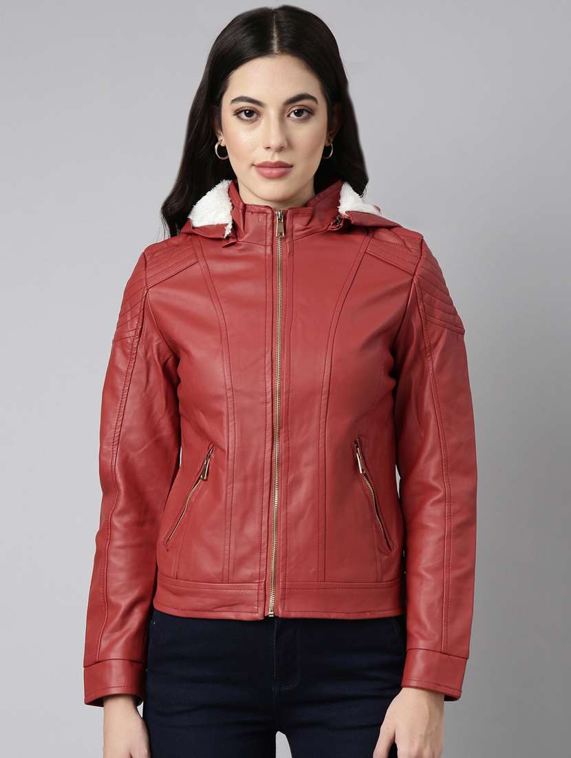 rust leather bomberbiker jacket