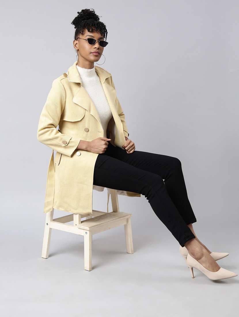 yellow suede long coat - 20917111 -  Standard Image - 5