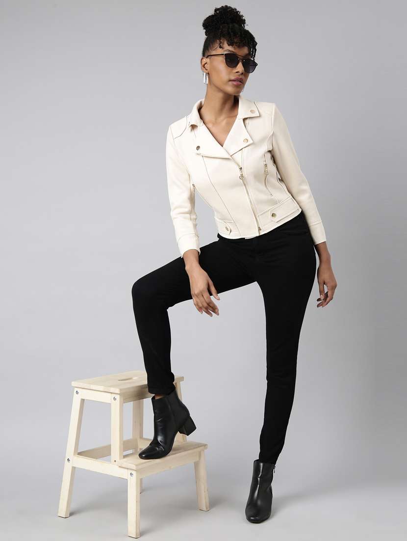 cream suede regular jacket - 20917114 -  Standard Image - 5