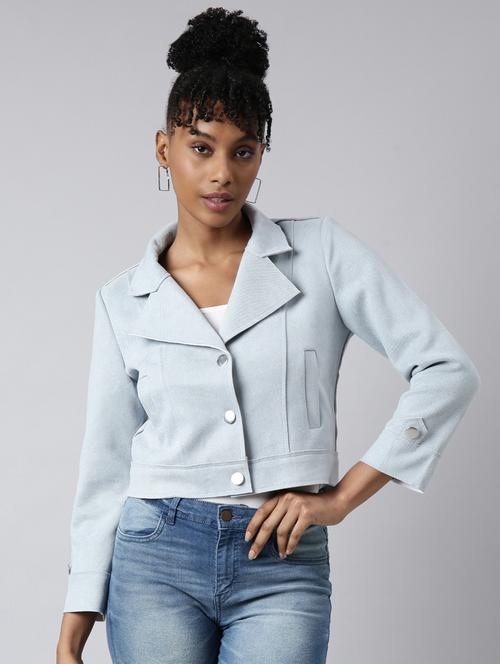 blue suede regular jacket - 20917118 -  Standard Image - 0