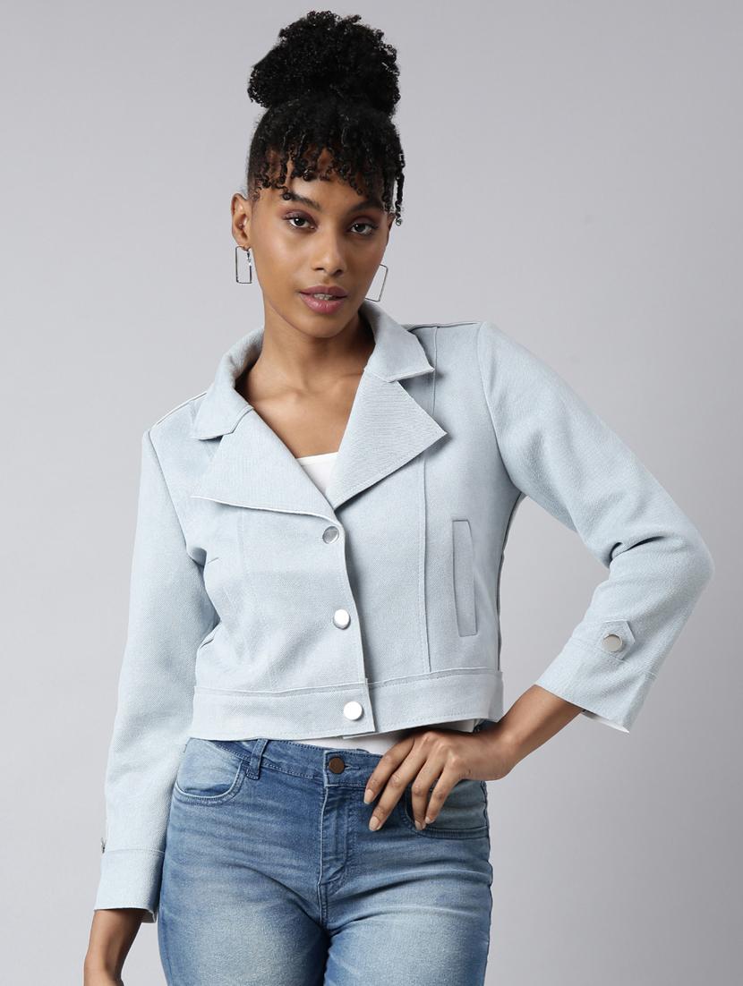 blue suede regular jacket - 20917118 -  Zoom Image - 0