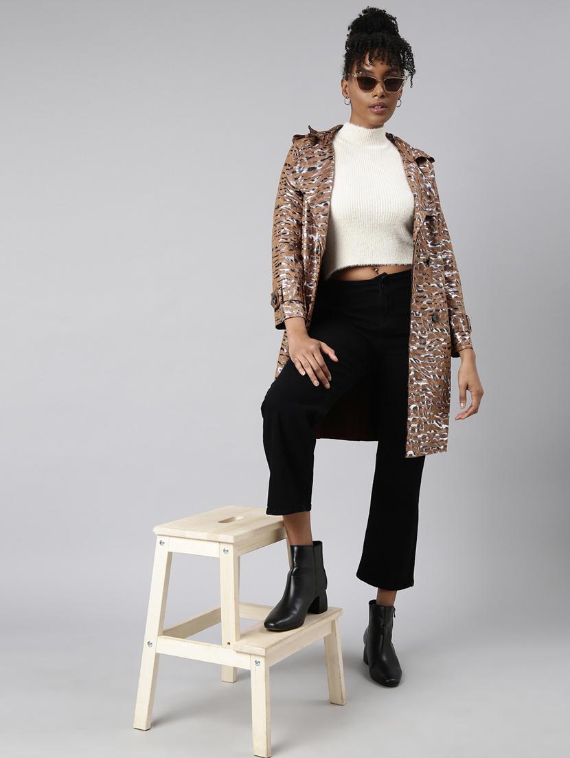 brown leather long jacket - 20917122 - Standard Image - 5