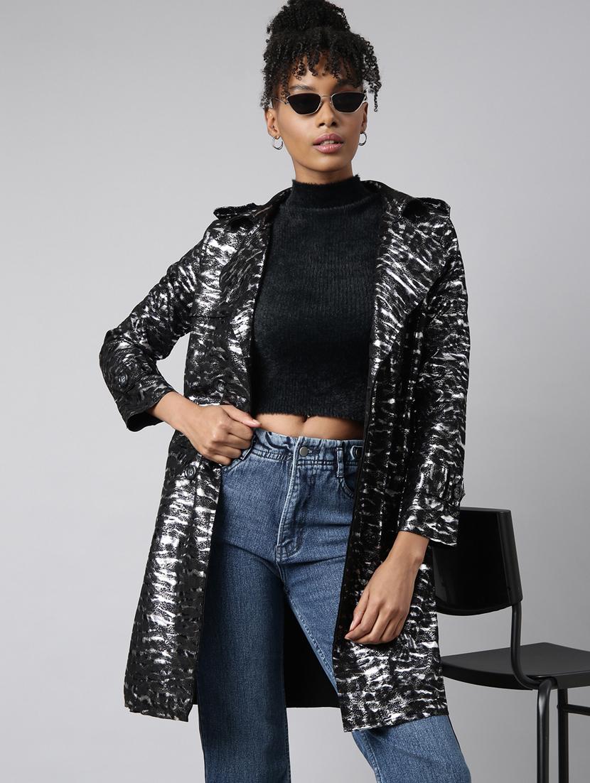 black leather animal print jacket - 20917168 - Standard Image - 3