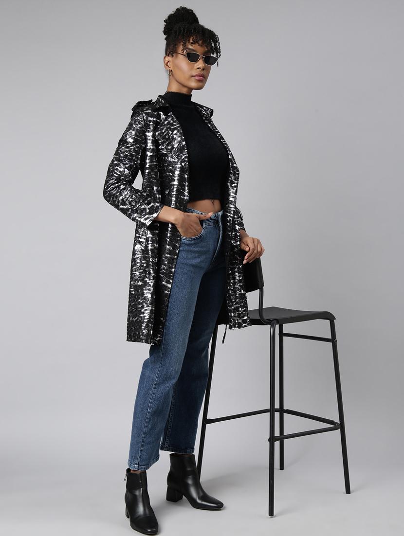 black leather animal print jacket - 20917168 - Standard Image - 5