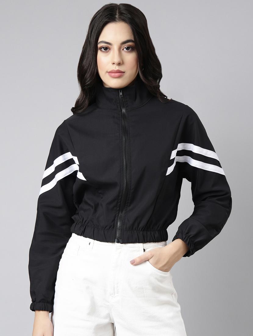 black nylon bomberbiker jacket - 20917170 - Zoom Image - 0